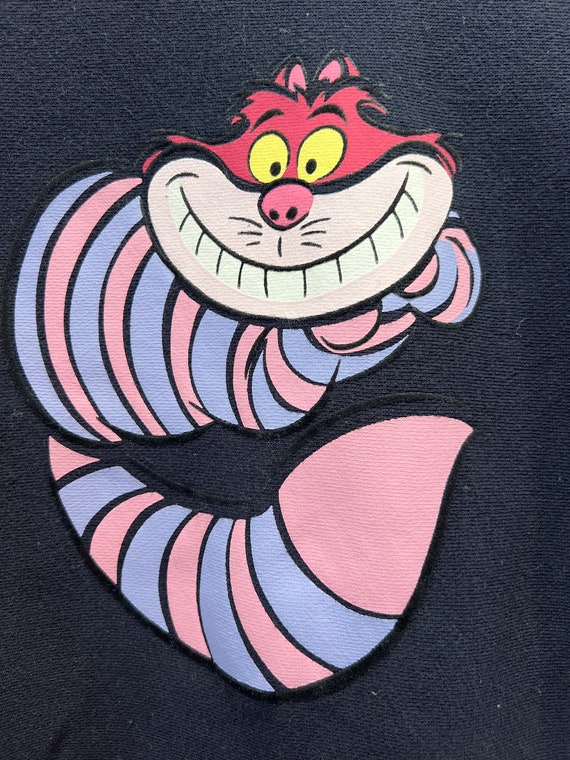Vintage 90s Disney Cheshire Cat Sweatshirt-Navy-A… - image 3