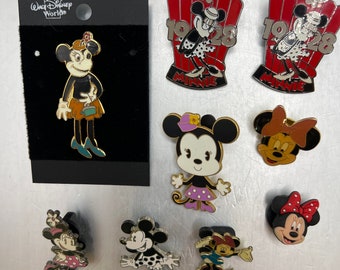 Minnie Mouse Tie Pin Collection-Lot of 9