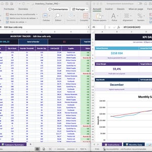 Small Business Excel Bundle | KPI Dashboard + Inventory Tracker + Supplier Order Tracker | Instant Download