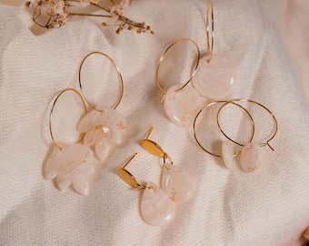 WHITE MARBLE earrings | Ohrringe gold | Ohrringe hängend | Ohrringe Weihnachten | Ohrringe gold hängend | Brautschmuck | Ohrringe weiß gold