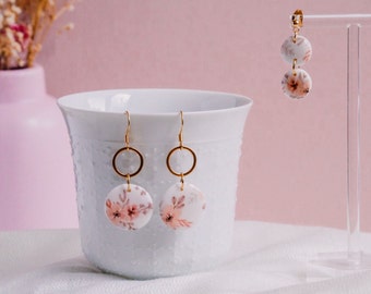 Earrings "ROMANTIC FLOWER" | Earrings polymer clay | Hanging earrings | Hanging earrings flower | Polymer earrings flowers | Flower earrings