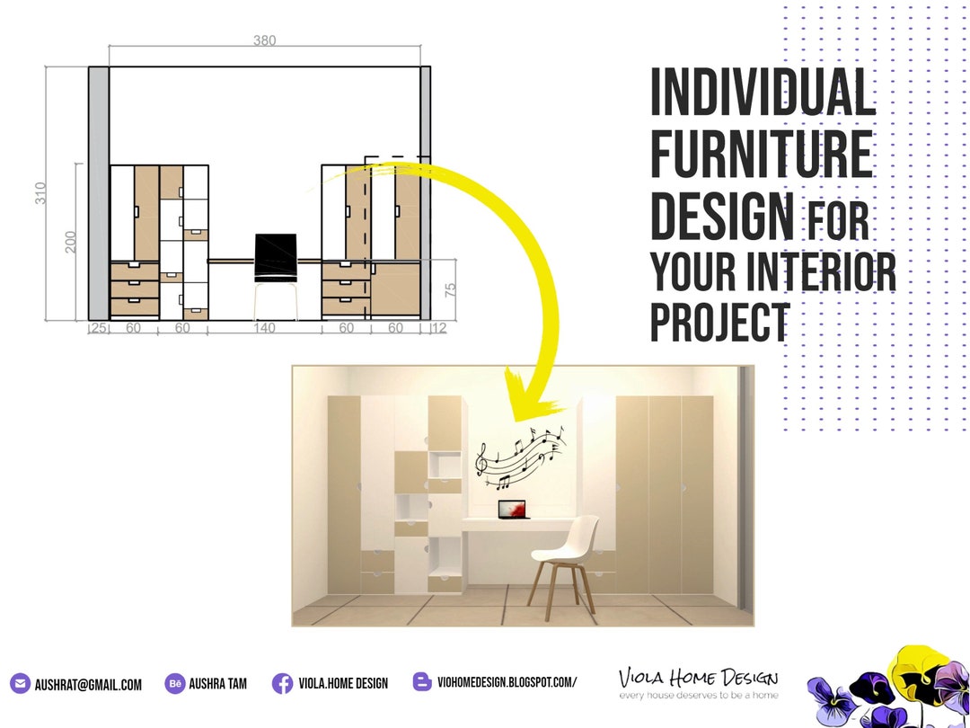 Individual Furniture Design Plan / Interior Design Furniture Project