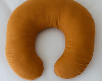 Boho Linen Nursing Pillow – Ergonomic Breastfeeding Cushion