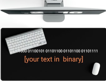 Personalized" XXL MousePad in Binary Code, Personalized Binary MousePad