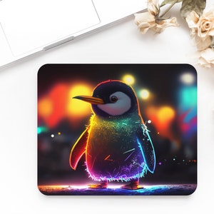Mousepad Penguins, Mousepad, Cute Penguin, Birthday Gift, Gift Idea