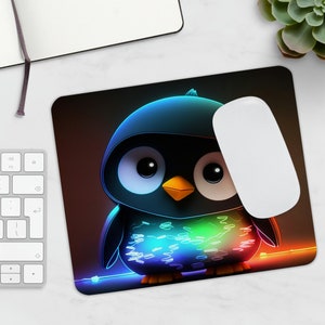 Mousepad Penguin, Mousepad, Cute Penguin, Birthday Gift, Gift Idea