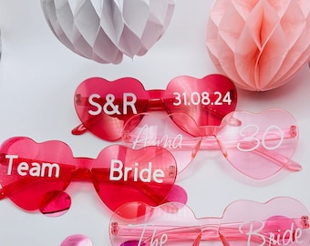 Personalized sunglasses for weddings, bachelorette parties, parties, birthdays