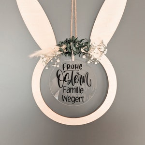 Personalized Easter door wreath