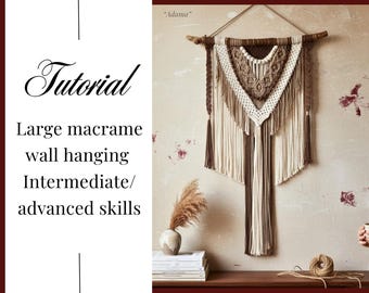 Tutorial para tapiz de pared de macramé / Paso a paso / PDF descargable