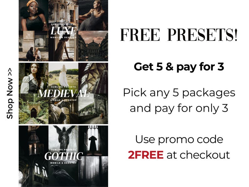 10 Baroque Lightroom Mobile & Desktop Presets, Moody, Dark, Renaissance, Gothic, Aesthetic Filters For Instagram image 2