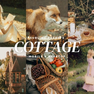 10 Cottage Lightroom Mobile & Desktop Presets, Warm Presets, Vintage Presets, Rustic Presets, Natural Soft Presets, Cottagecore Aesthetic