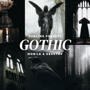 10 Gothic Aesthetic Lightroom Mobile & Desktop Presets, Dark Presets, Horror Presets, Moody Presets, Academia Presets, Bookstagram Presets