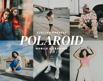 10 Polaroid Lightroom Mobile & Desktop Presets, Retro Presets, Influencer Presets, 90s Presets, Presets For Instagram, Vintage Presets
