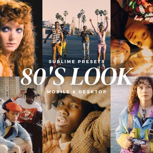 10 Retro 80's Look Lightroom Mobile & Desktop Presets, Vintage Presets, Instagram Polaroid Filter, Analog Film Presets, 35mm Camera Presets