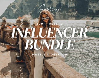 100+ Influencer Lightroom Mobile & Desktop Presets Bundle, Clean Look, Product, No Filter, Instagram Filters