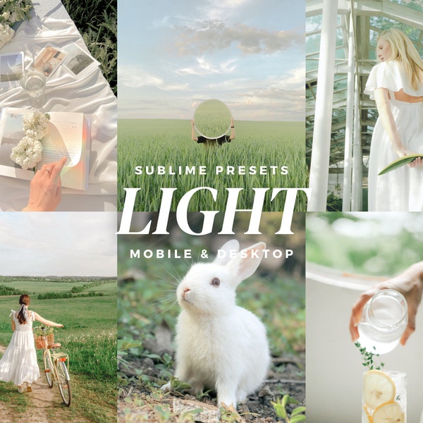 10 Light And Airy Lightroom Mobile & Desktop Presets, Instagram Editing, Bright Presets, Natural Light Photo Filter, Clean Presets, Interior