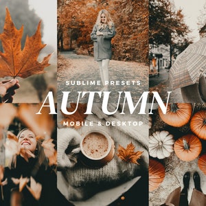 10 Autumn Lightroom Mobile & Desktop Presets, Fall Presets, Warm Preset, Moody Preset, Rustic Preset, Warm Instagram Filter, Bohemian Preset