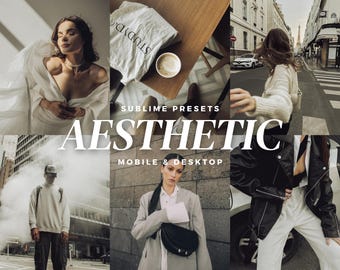 10 Aesthetic Lightroom Mobile & Desktop Presets, Dark, Muted Tones, Neutral, Cinematic Filters For Instagram