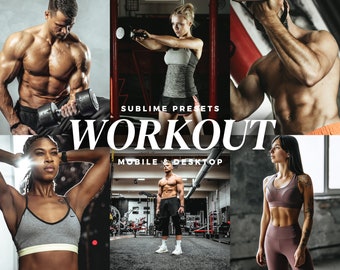 10 Workout Lightroom Mobile & Desktop Presets, Fitness Influencer Presets, Gym Presets, Dark Cinematic Presets, Filters For Gym Photography