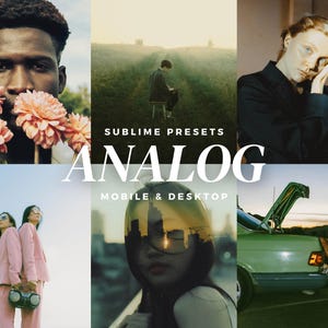 10 Analog Lightroom Mobile & Desktop Presets, Film Photography Presets, Retro, Grainy, Vintage Filters, Fuji Film, Kodak, 35mm Presets