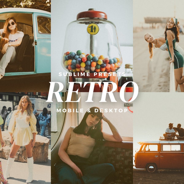 10 Retro Lightroom Mobile & Desktop Presets, Vintage Presets, 70s Presets, Retro Filters, Influencer Presets, Analog Presets, Grainy Presets