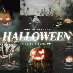 10 Halloween Lightroom mobiele & desktop presets, donkere esthetische preset, herfst preset, Halloween Instagram filter, humeurige preset, zwarte preset