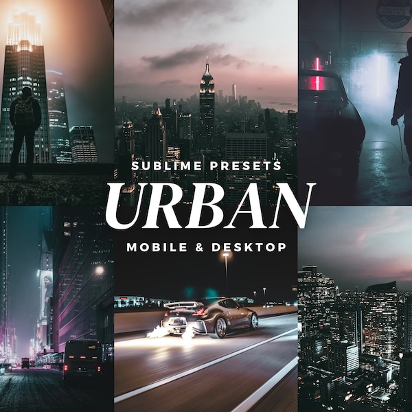 10 Urban Lightroom Mobile & Desktop Presets, Dark Presets, Night City Presets, Street Photography Presets, Moody Presets, Cinematic Presets