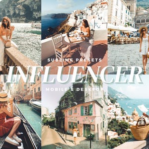 10 Influencer Lightroom Mobile & Desktop Presets, Lifestyle Presets, Instagram Blogger Filter, Summer Presets, Film Filters, Travel Presets