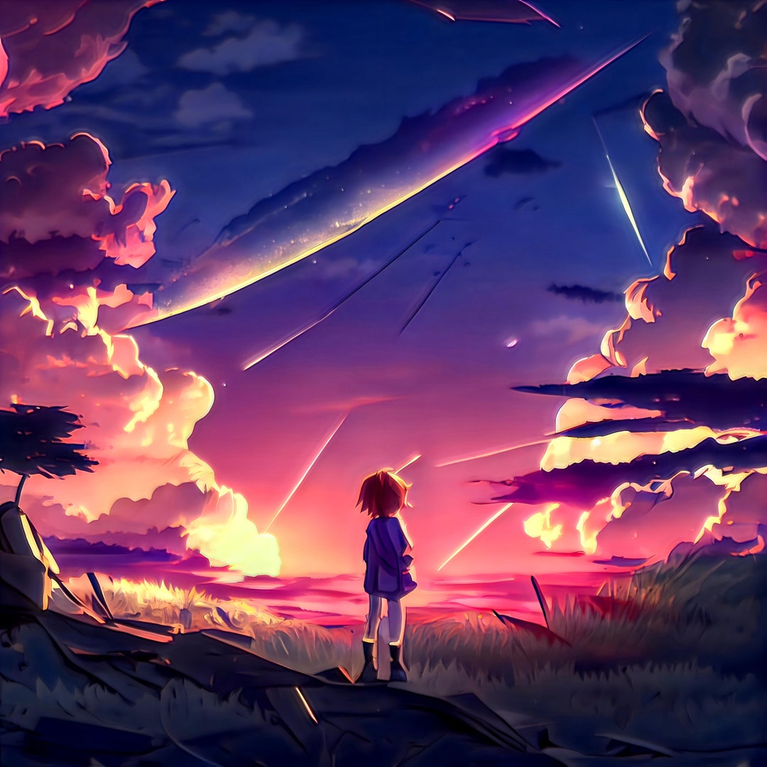 Transform Your Space With Our Essential Anime Night Sky Picture Get Your High-resolution 4K or 