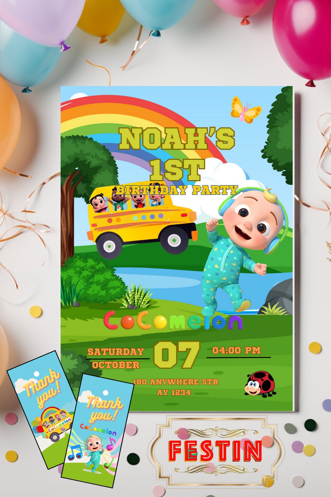 Birthday Invitation Incl. Envelope and FREE Thank Etsy