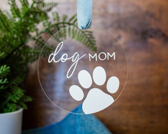Dog Mom / Dog Dad Script Font Ornament
