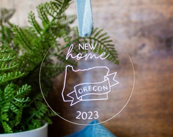 New Home / New State Ornament with Year