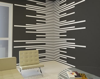 White Wood Slat Wall Panel, Peel And Stick Wall Slat Panel, White Decorative Wooden Wall Tile, Wall Panels Peel And Stick, 3D Wall Tiles