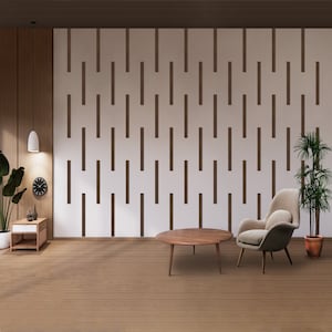 Wandpaneel walnoot, zelfklevende lambrisering, houten paneel kunst aan de muur, wanddecoratie met meerdere panelen, doe-het-zelf ideeën accentmuur