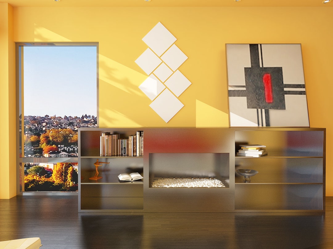 Square Decorative Art Tiles for Wall, Accent Wall Paneling, Faux Board and Batten, Design Your