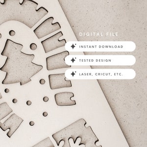 Santa Footprint Stencil SVG: Christmas Laser Cut File (Digital Download)