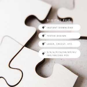 Laser Cut Puzzle Set: Montessori SVG Files (Digital Download)