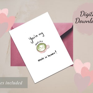 Printable Valentine&#39;s Day Card | Cute Valentine&#39;s Day Card | Digital Card Printable | Instant Download Card