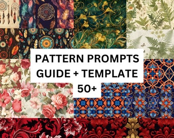 AI prompts for midjourney, Full Guide getting started, template, prompts for patterns