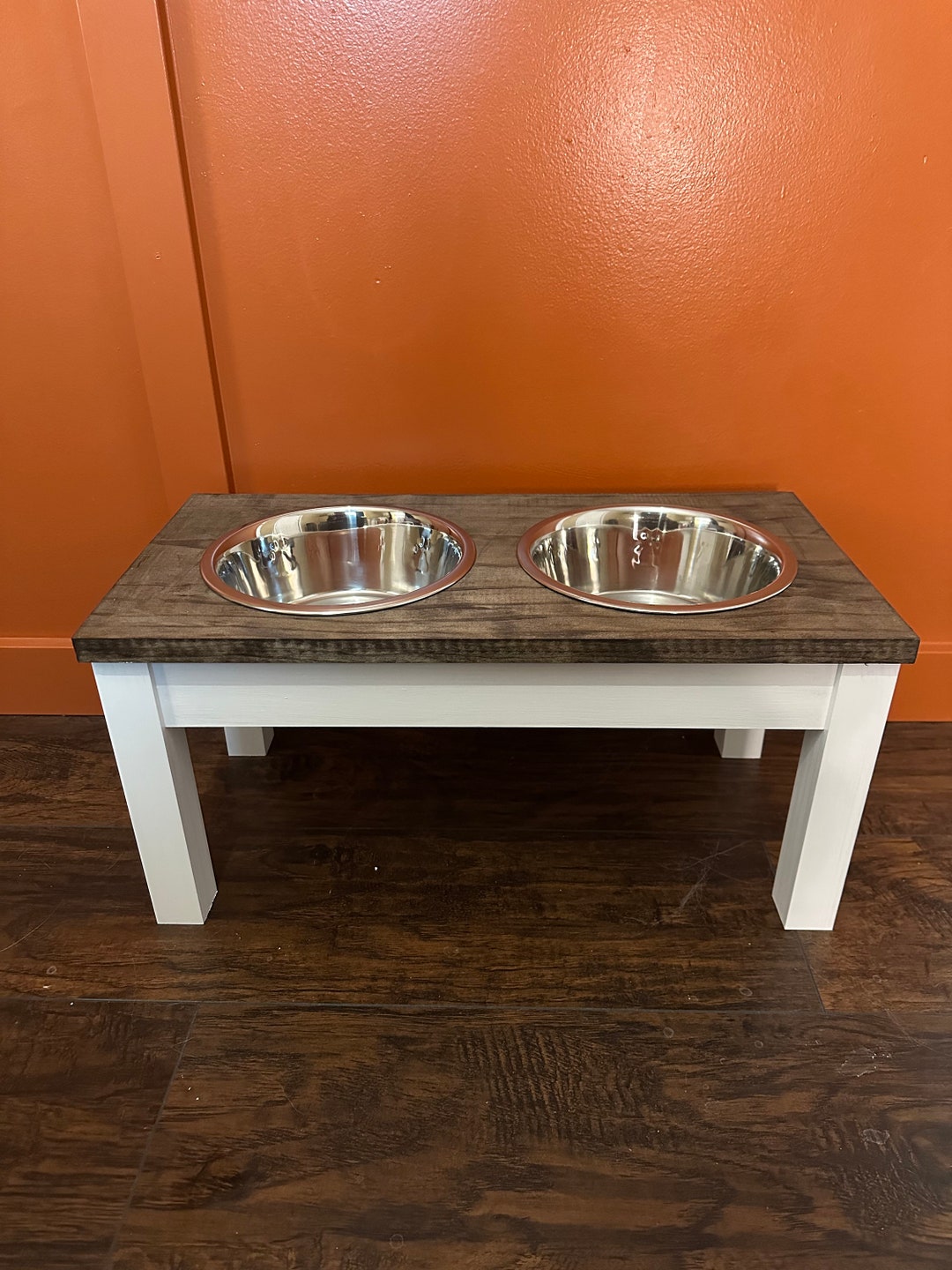 Farmhouse Dog Bowl Stand Small Etsy