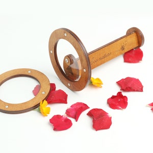 Wooden kaleidoscope, imaginative nature outdoor kit, gift for girls, toy for boys, forest school toy, flower toy image 1