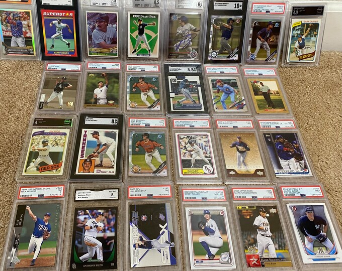 Baseball Card Mystery Slab Pack 5 HITS Etsy