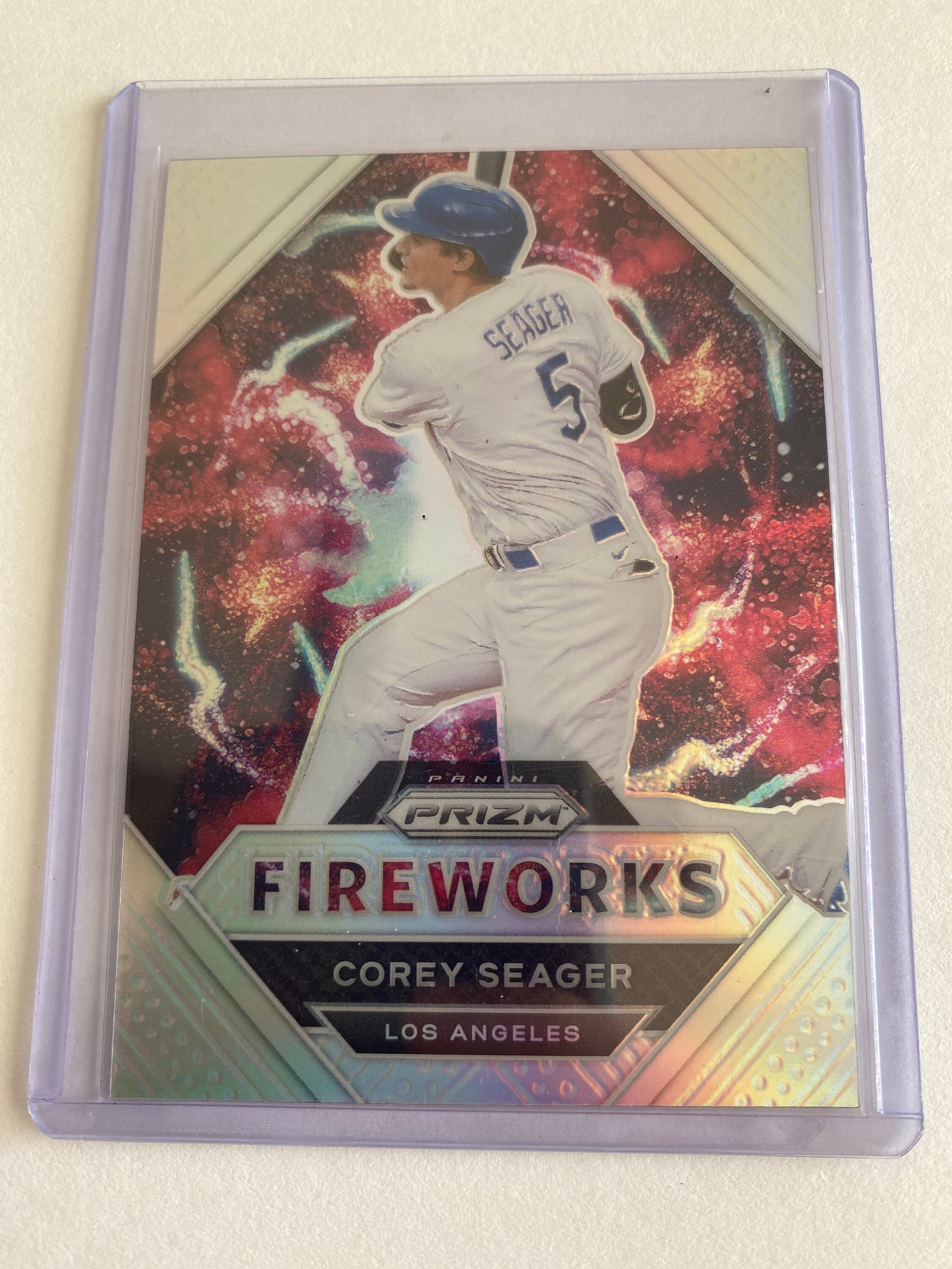 2021 Panini prizm  Corey Seager Fireworks Insert!!!