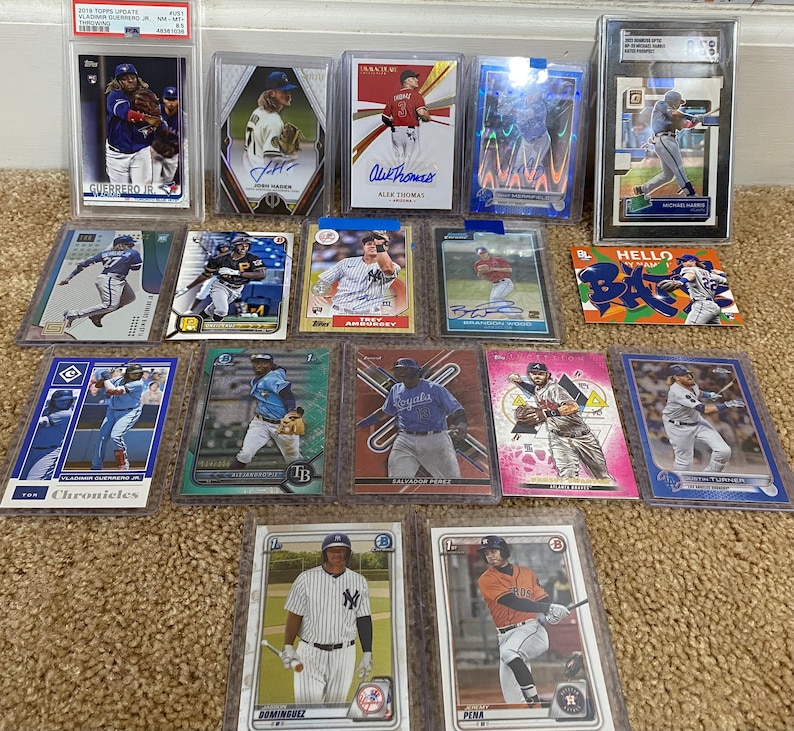 Baseball Card Mystery Slab Pack 5 HITS Etsy
