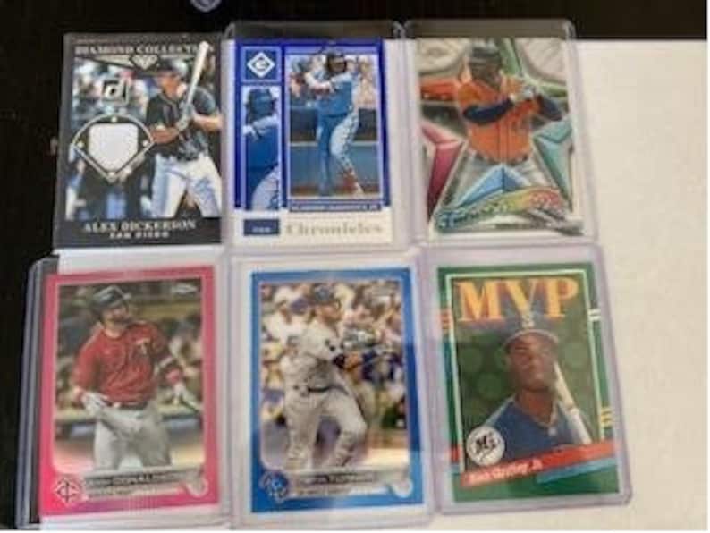 Baseball Card Mystery Pack. 3 HITS, Rookies, Older Cards and More Etsy