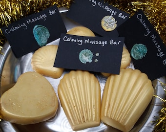 Handmade natural calming massage bar