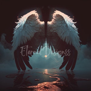 Angel Wings Backdrop | Angel Wings Photoshop Overlay | Angel wings PNG | Maternity Background | Angel Wings Overlay |Realistic Wings Overlay