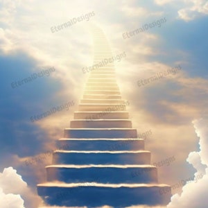 Heaven Background 7 PNG | Memorial Background | Stairs to Heaven | Heaven memorial background | Memorial design | PNG&JPG | Instant download