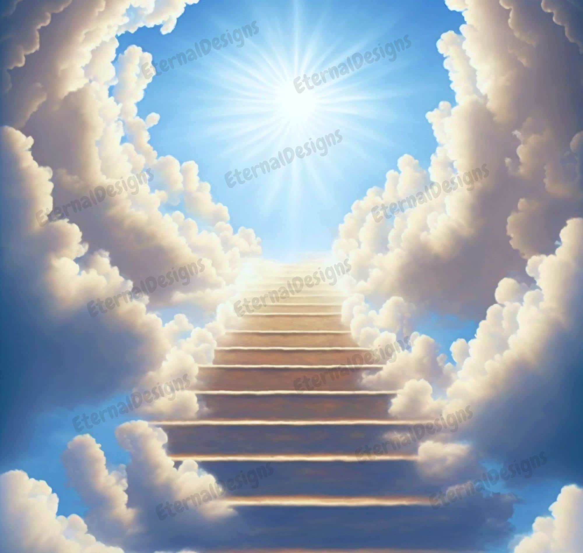 Stairway to Heaven Memorial Background Gráfico por Felicitube · Creative  Fabrica
