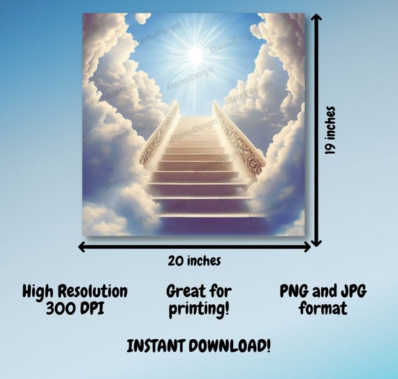 Heaven Background 6 PNG Memorial Background (Instant Download) 